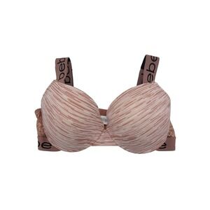 Bebe Intimates Bra 36DD Womens Padded Push Up Underwired Pink Lace